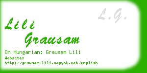 lili grausam business card